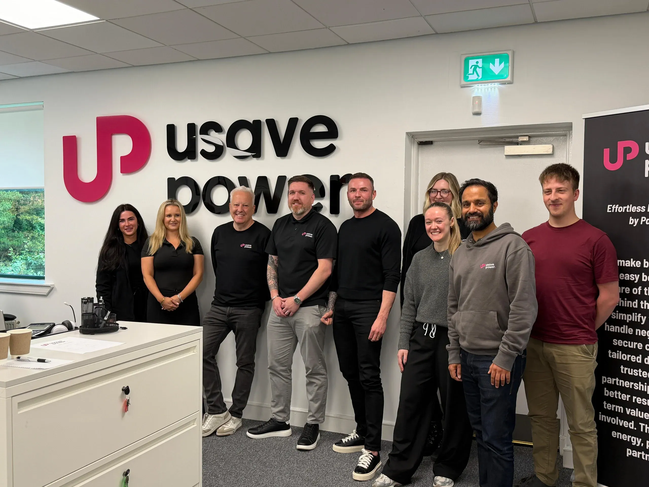 The Usave Power team at their Glasgow headquarters